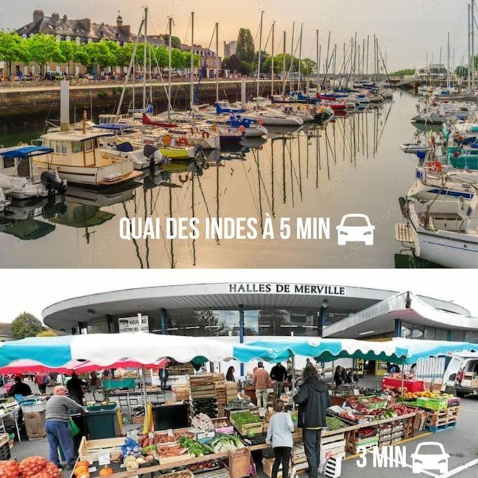 T3 Proche Centre Ville Gare Sncf Plage Avec Parkink Prive Lorient Bagian luar foto