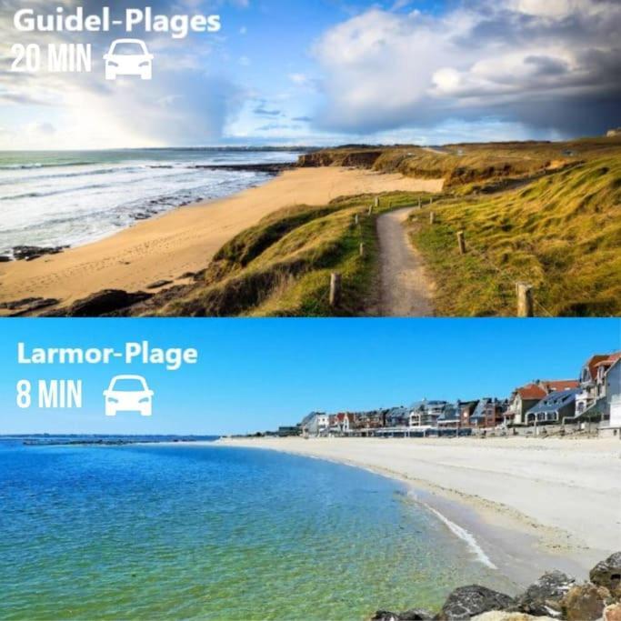 T3 Proche Centre Ville Gare Sncf Plage Avec Parkink Prive Lorient Bagian luar foto